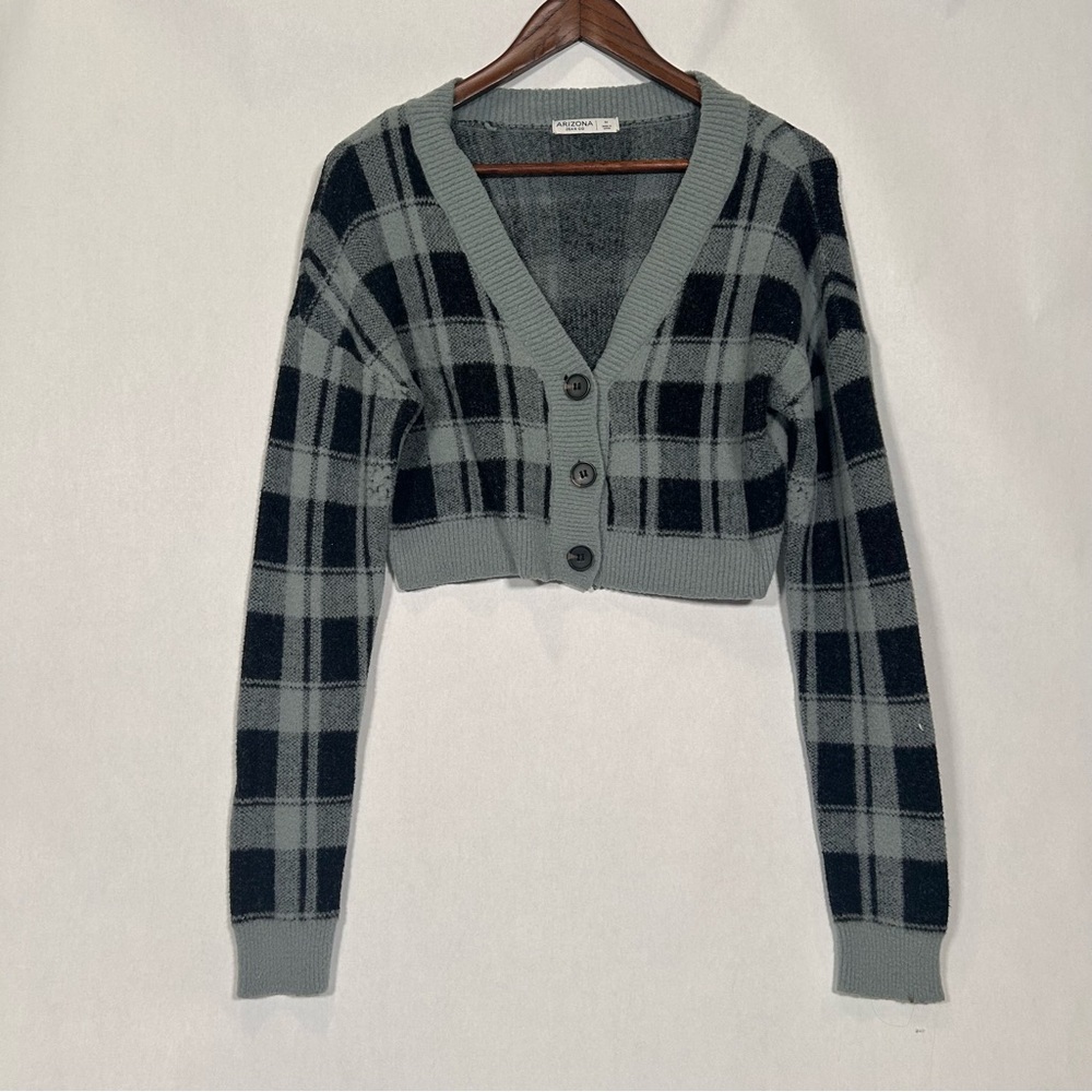 Arizona Jean Company Cropped Plaid Sweater